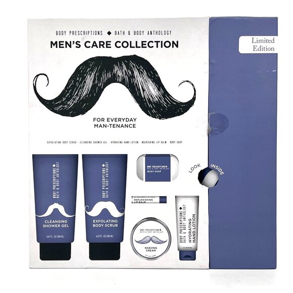 Mens Care Collection Shower Gel Shave Cream Body Soap Exfoliating Scrub Lip Balm - Picture 1 of 10
